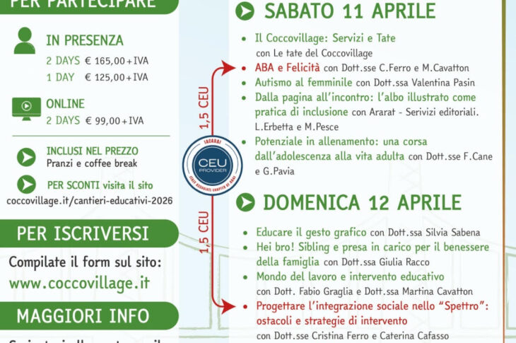 CANTIERI EDUCATIVI 2026